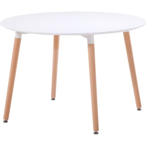 Tavolo da interno Ø120 cm in legno con piano in mdf Orléans -  Gray