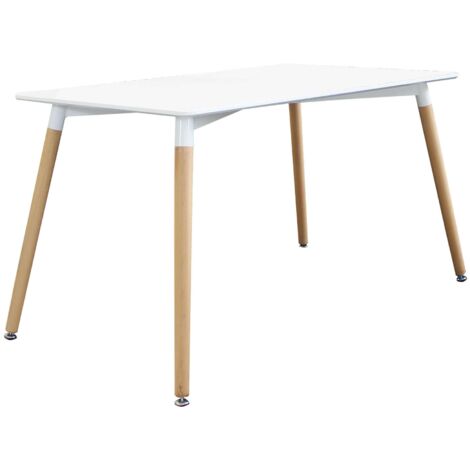 Tavolo da interno 140x80 cm in legno con piano in mdf Montpellier -  Grey