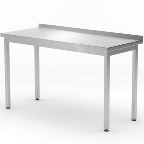 Tavolo da lavoro a parete con bordo Budget Line STEEL 1000 x 600 x 850 mm - Hendi 817209