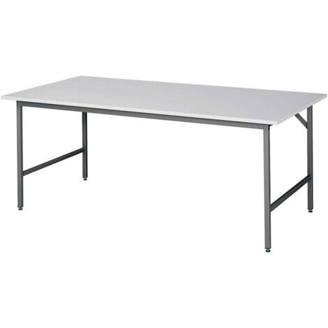 Tavolo da lavoro Jerry B2000xD1000xH800-850mm Piano di lavoro in melaminico Frame grigio RAU