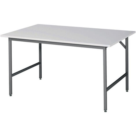 Tavolo da lavoro Jerry W1500xD1000xH800-850mm Piano di lavoro melaminico Frame grigio RAU