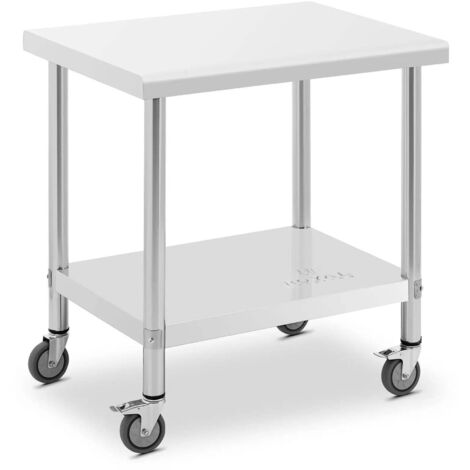 Tavolo da lavoro professionale da cucina Premium 60 x 80 cm 135 kg acciaio inox 140010022