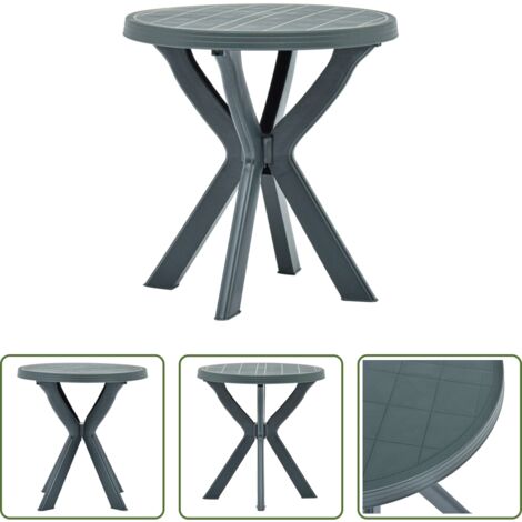 Tavolo da patio -  Tavolo da Bistrot Verde Ø70 cm in Plastica