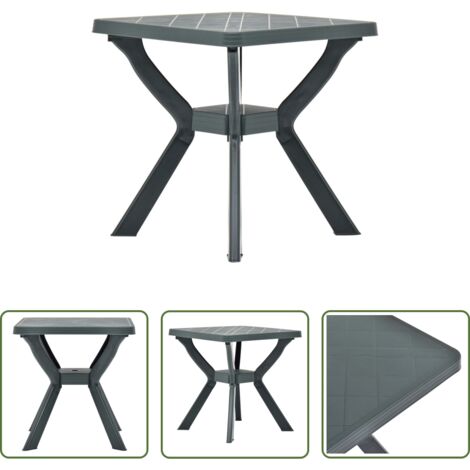 Tavolo da patio -  Tavolo da Bistrot Verde 70x70x72 cm in Plastica