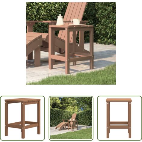 Tavolo da patio -  Tavolo da Giardino Adirondack Marrone 38x38x46 cm HDPE