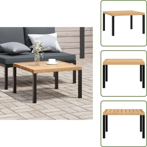 Tavolo da patio - vidaXL Tavolino da Salotto da Giardino 65x65x40 cm in Alluminio - Design moderno