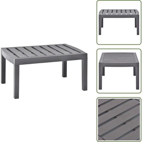 Tavolo da patio - vidaXL Tavolo da Giardino Moca 78x55x38 cm in Plastica - Tavolo da campeggio