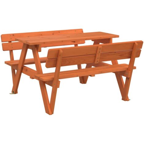 Tavolo da Picnic per 4 Bambini con Foro Ombrellone Legno Abete vidaXL