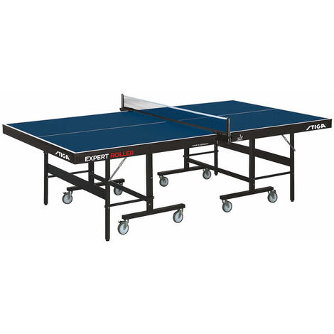 Tavolo da Pin Pong Omologato F.I.T.E.T con Piano Blu per Interno Stiga Expert Roller Css
