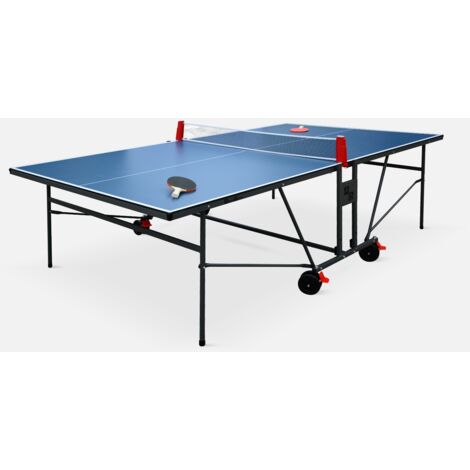 Tavolo da ping pong per interni piegabile con 2 racchette e 3 palline, 274cm