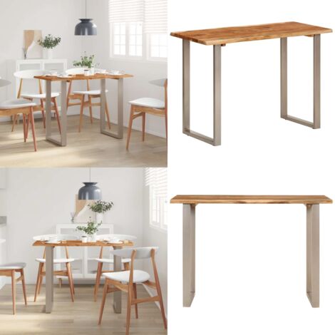 Tavolo da Pranzo 110x50x76 cm Legno Massello di Acacia - Tavolo da pranzo in acacia - Tavolo da pranzo in legno massello