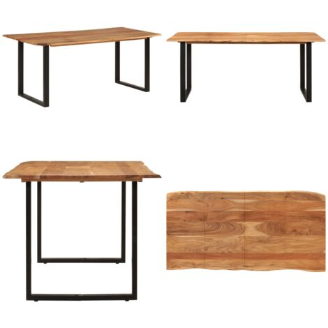 Tavolo da Pranzo 180x90x76 cm in Legno Massello di Acacia - Tavolo da pranzo industriale - Tavolo da pranzo rustico