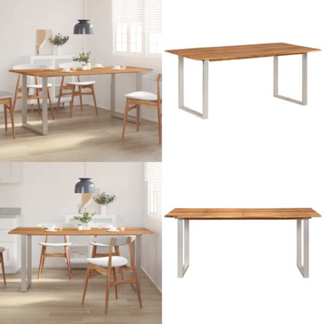 Tavolo da Pranzo 180x90x76 cm in Legno Massello di Acacia - Tavolo da pranzo industriale - Tavolo da pranzo rustico