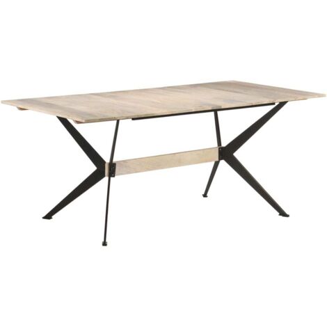 Tavolo da Pranzo 180x90x76 cm in Legno Massello di Mango vidaXL