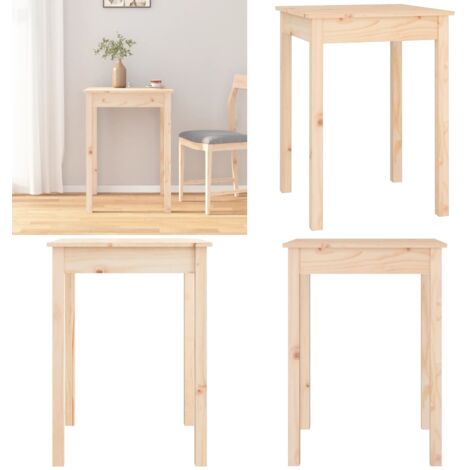 Tavolo da Pranzo 55x55x75 cm in Legno Massello di Pino - Tavolo da pranzo in pino - Tavolo da pranzo in legno massello
