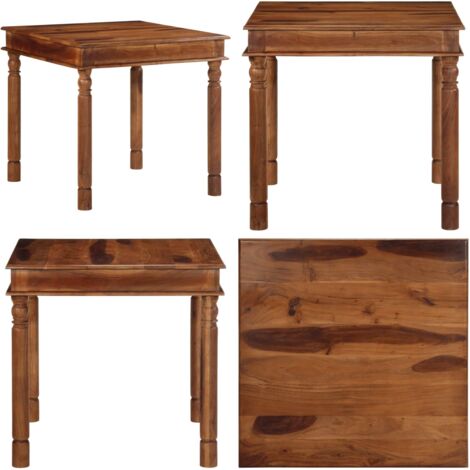 Tavolo da Pranzo 80x80x77 cm Legno Massello di Acacia - Tavolo da pranzo in acacia - Tavolo da pranzo esterno