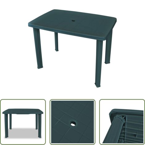 Tavolo da pranzo all'aperto -  Tavolo da Giardino Verde 101x68x72 cm in Plastica