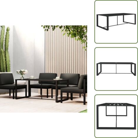 Tavolo da pranzo alluminio - vidaXL Tavolo da Pranzo per Esterni Antracite 120x60x66cm in Alluminio -
