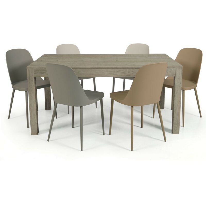 Tavolo da Pranzo Allungabile a 3 metri Moderno Frassino Dimensione Tavoli: 160 x 90 + 4 allunghe 43 cm