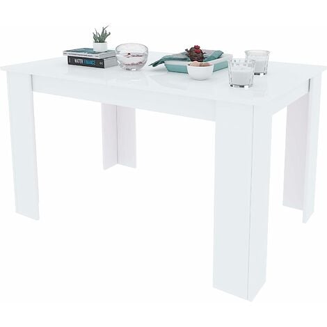 Tavolo da Pranzo Allungabile Estensibile Fino a 190 cm Tavolino Per 6 Persone Salotto Soggiorno Salone Design Moderno 190 x 78 x 90 cm Bianco