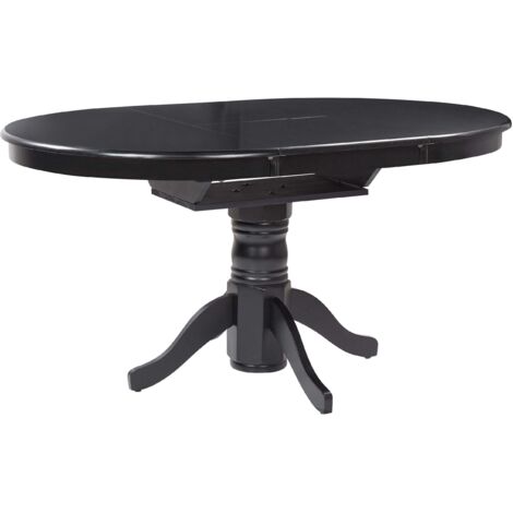 Tavolo da pranzo allungabile in legno con piedistallo nero 106/150 x 106 cm Akron