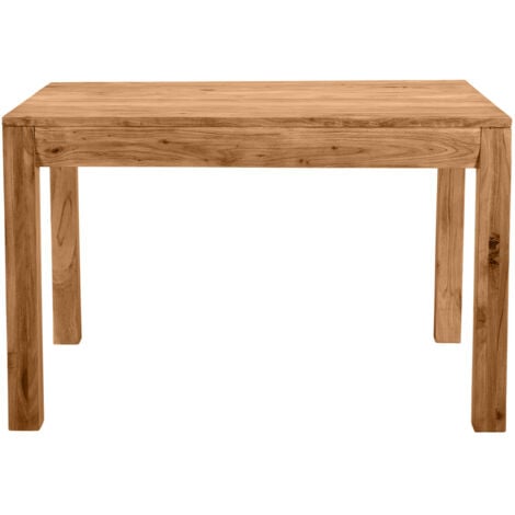 Tavolo da pranzo allungabile in massello di acacia e metallo nero L120-210 cm BALTO