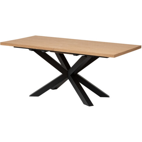Tavolo da pranzo allungabile in metallo e legno olaf l180-220cm - Atmosphera créateur d'intérieur