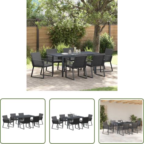 Tavolo da pranzo allungabile -  Set da Pranzo per Giardino 7 pcs Antracite polyrattan