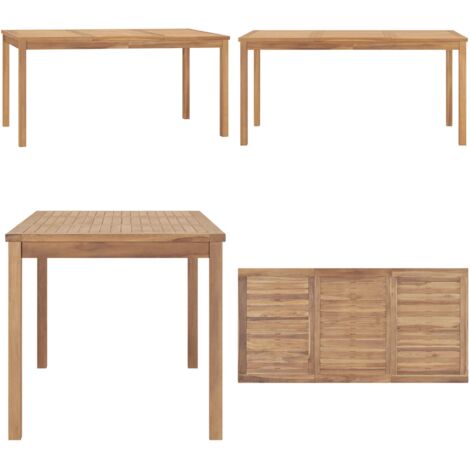 Tavolo da Pranzo da Giardino 160x80x77 cm in Massello di Teak - Tavolo da giardino - Tavolo da pranzo esterno