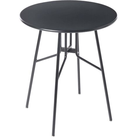 Tavolo da pranzo da giardino per esterni Nero Metallo Ferro Rotondo ø 64 cm Taltal
