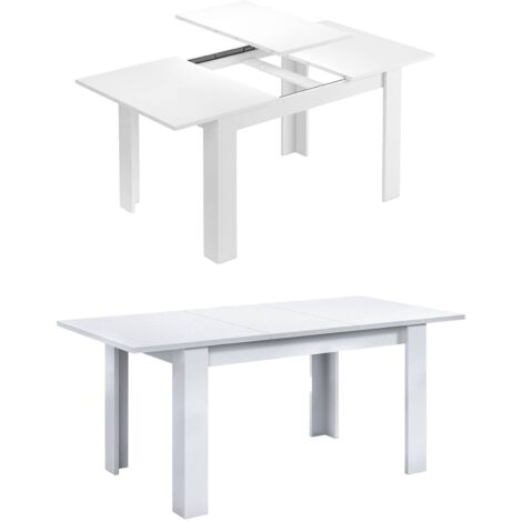 tavolo da pranzo estensibile bianco, 140-190x90x78 cm