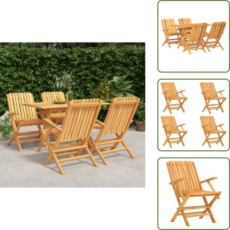 Tavolo da pranzo esterno - vidaXL Set da Pranzo per Giardino 5 pz in Legno Massello di Teak - Ombrellone per tavolo