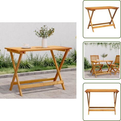 Tavolo da pranzo esterno - vidaXL Tavolo Giardino Pieghevole 90x52,5x65 cm Legno Massello Acacia - Tavolo in acacia