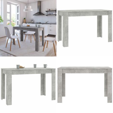 Tavolo da Pranzo Grigio Cemento 120x60x76 cm Legno Multistrato - Tavolo da pranzo in legno multistrato - Tavolo da pranzo moderno