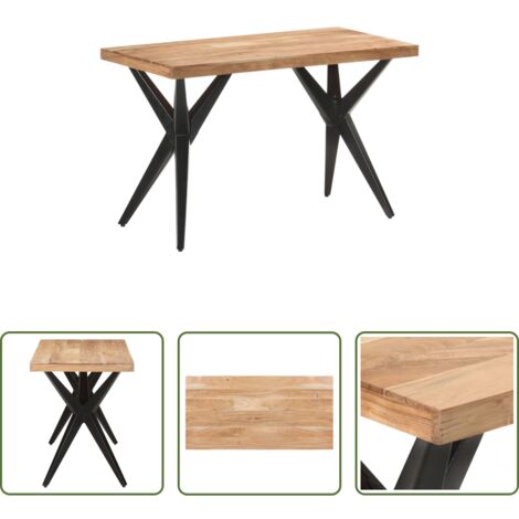 Tavolo da pranzo in acacia -  Tavolo da Pranzo 120x60x76 cm in Legno Massello di Acacia