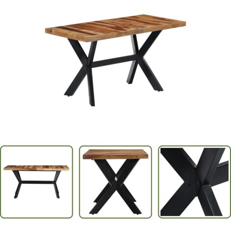 Tavolo da pranzo in acacia -  Tavolo da Pranzo 140x70x75 cm in Legno Massello di Acacia