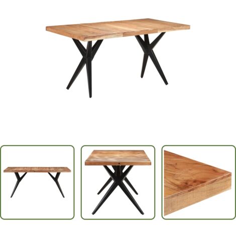Tavolo da pranzo in acacia -  Tavolo da Pranzo 160x80x76 cm in Legno Massello di Acacia