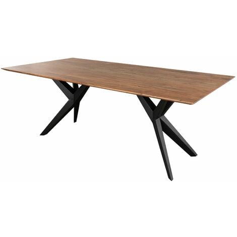 tavolo da pranzo in legno di Acacia 160x90x76 Acacia naturale laccato SWISS EDGE 11