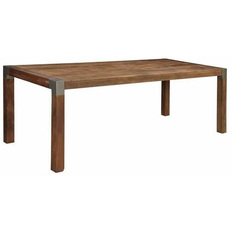 tavolo da pranzo in legno di Mango 220x100x76 marrone laccato AMSTERDAM 16