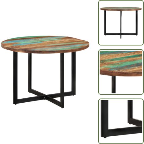 Tavolo da pranzo in legno di mango - vidaXL Tavolo da Pranzo 110x75 cm in Legno Massello di Recupero - Tavolo da pranzo in legno di pino