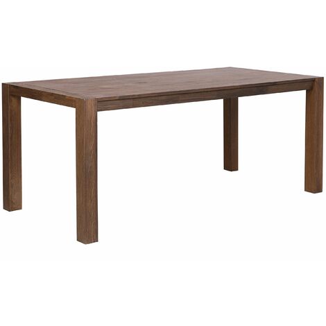 Tavolo da Pranzo Rettangolare Base angolata in Stile Moderno 160*85*75cm colore Noce 