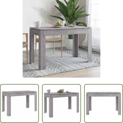 Tavolo da pranzo in legno multistrato -  Tavolo da Pranzo Grigio Sonoma 120x60x76 cm Legno Multistrato