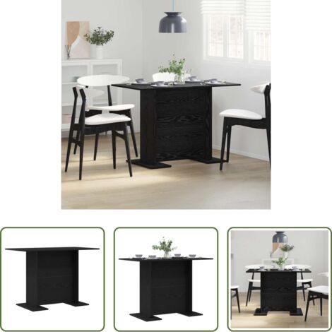 Tavolo da pranzo in legno -  Tavolo da pranzo Rovere nero 110 x 60 x 75 cm Legno multistrato