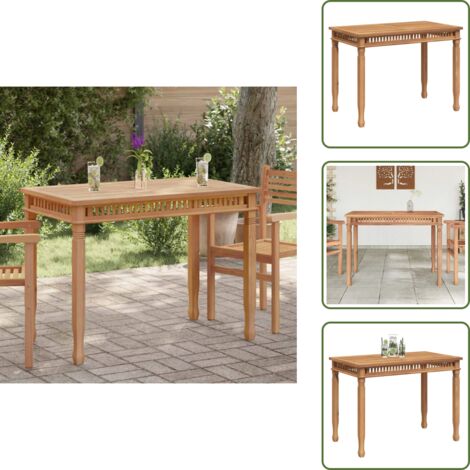 Tavolo da pranzo in legno - vidaXL Tavolo da Pranzo per Giardino 120x65x80 cm in Massello di Teak -