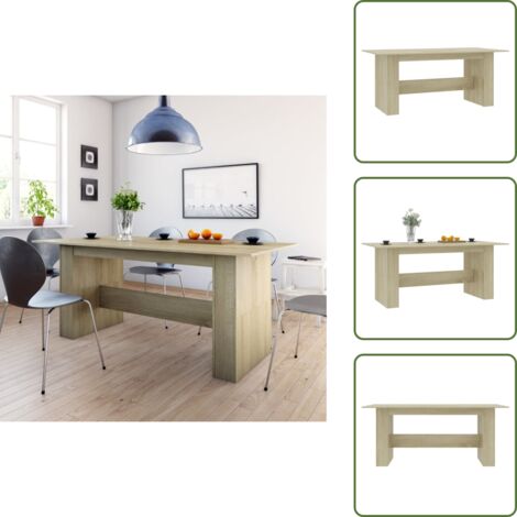 Tavolo da pranzo in legno - vidaXL Tavolo da Pranzo Rovere Sonoma 180x90x76cm in Legno Multistrato -