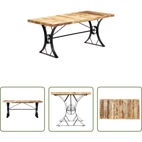 Tavolo da pranzo in mango -  Tavolo da Pranzo 180x90x76 cm in Legno Massello di Mango