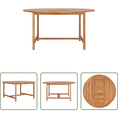 Tavolo da pranzo in teak -  Tavolo da Giardino 150x76 cm in Massello di Teak