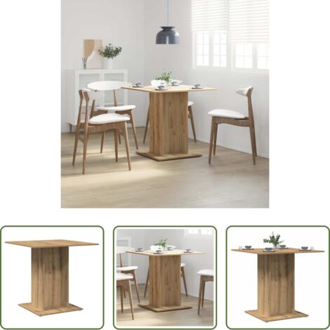 Tavolo da pranzo in truciolato -  Tavolo Pranzo Rovere Artigianale 80x80x75 cm Legno Multistrato