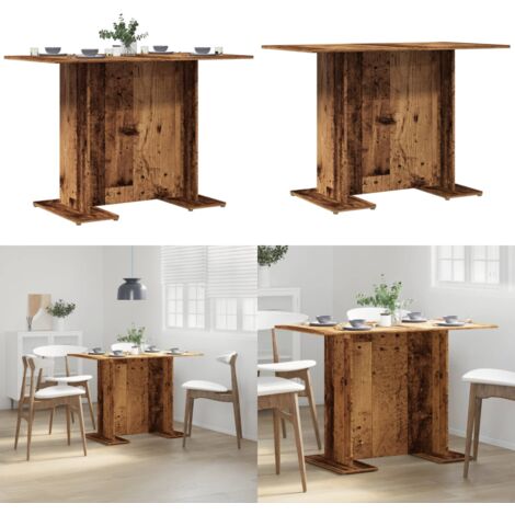 Tavolo da Pranzo Legno Antico 110x60x75 cm in Legno Multistrato - Tavolo da pranzo in truciolato - Tavolo da pranzo in legno antico
