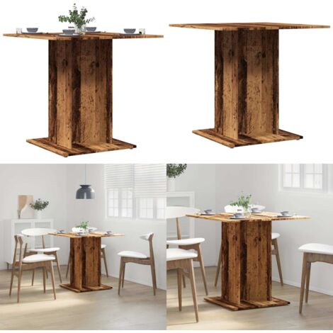 Tavolo da Pranzo Legno Antico 80x80x75 cm in Legno Multistrato - Tavolo da pranzo in truciolato - Tavolo da pranzo minimalista